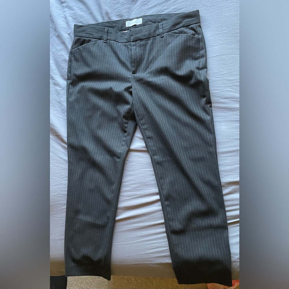 GAP Black Pinstripe Ankle Pants